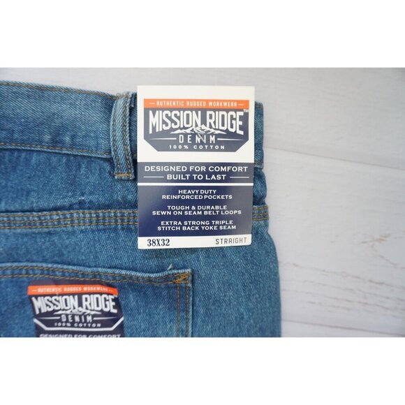 Mission Ridge Men's Denim Workwear Jeans Straight Leg - Size 38x32, NWT - Picture 7 of 9